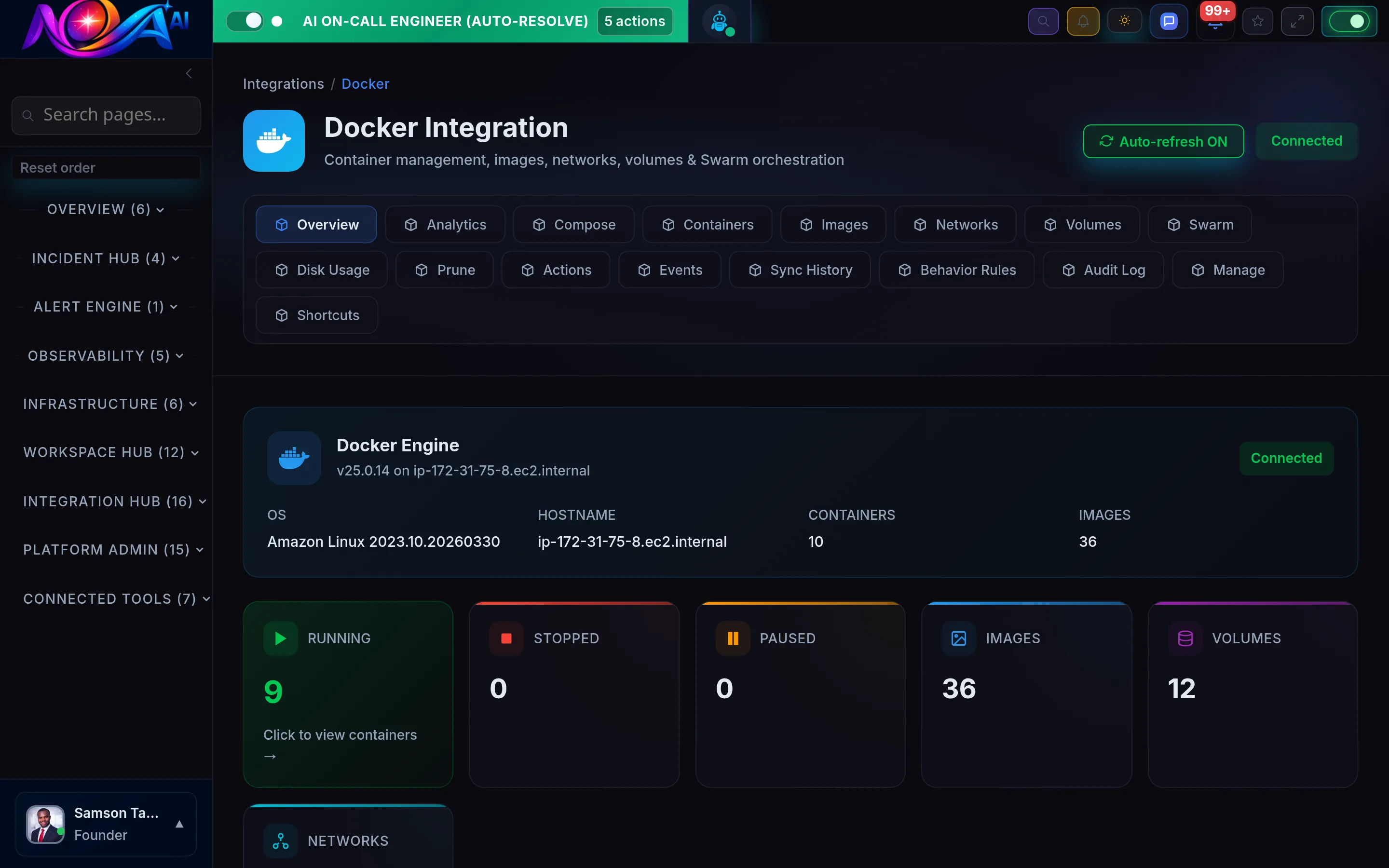 Nova AI Docker Monitoring
