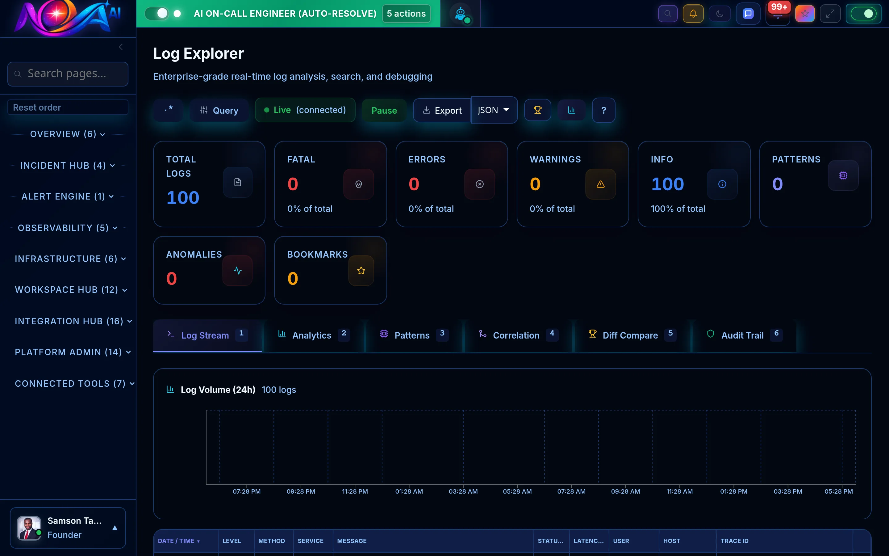 Nova AI Log Explorer